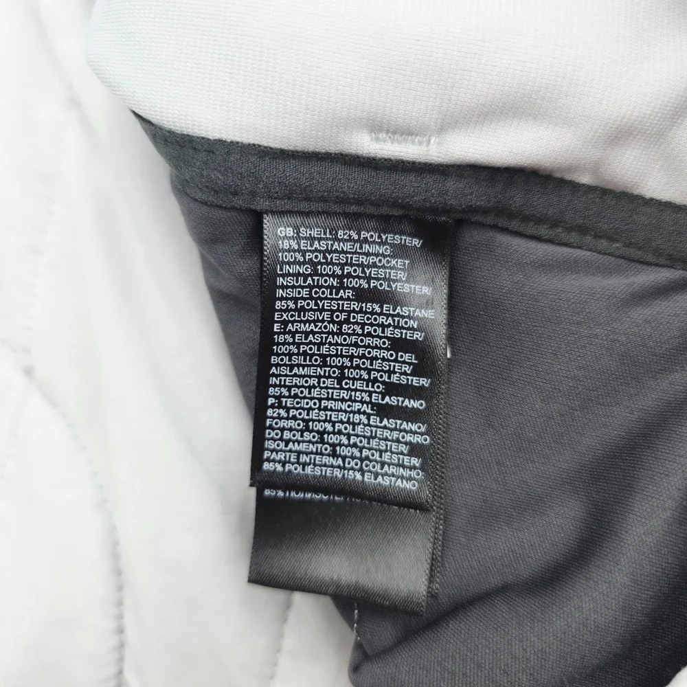 The North Face Mens Sweatshirt Vest Gray Two Tone Full Zip Quilted XL Jacket